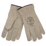 Klein Tools 40014 Lined Cowhide Driver's Gloves, Large
