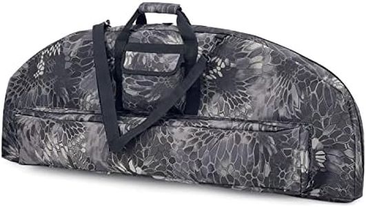 Gespann Soft Bow Case Padded Archery Bag Compound Bow Cases with Arrow Pocket (Snake Camo-Black, 44inch)