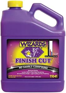 Wizards Finish Cut Compound - Levels Scratches and Brightens Dull Finishes with Smooth Show Finish - Non-Greasy and Water Based with Easy Clean-Up - Marine Compound and Finishing Material - 1 Gallon