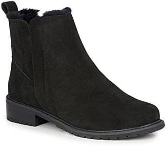 EMU Women's Pioneer Chelsea Boot,Black Waterproof Suede,US 7 M