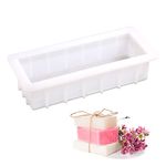 Nicole Loaf Soap Silicone Mold Rectangle White Mould DIY Handmade Swirl Making Tool