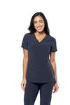 Tasha + Me Women's Medical Scrub Shirts - Modern Slim-Fit & V-Neck Style Top (Pewter Grey)