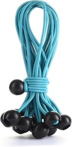 11 inch Heavy Duty Ball Bungee Cords, 15 Pack - Adjustable Rubber Tie Down Cords for Outdoor, Tarps, Camping, Patio and More