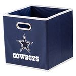 Franklin Sports NFL Dallas Cowboys Collapsible Storage Bin - NFL Folding Cube Storage Container - Fits Bin Organizers - Fabric NFL Team Storage Cubes