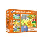 Galt Toys, 4 Puzzles in a Box - Jungle, Animal Jigsaw Puzzle for Kids, Ages 3 Years Plus