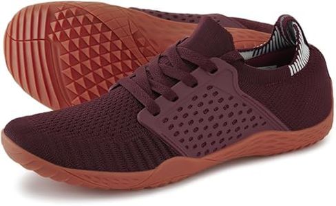 WHITIN Men's Minimalist Trail Running Shoes Barefoot Wide Width Size 11 Toe Box Gym Workout Fitness Zero Drop Male Sneakers Athletic Wine Red 44