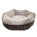 Rosewood 40 Winks Tweed/Plush Bed, 19-Inch, grey