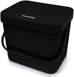 YourCasa® Cubo de basura orgánica para cocina, 7 L, para colgar, colador, cubo de compostaje, apto para lavavajillas, contenedor de basura orgánica, cubo de basura orgánica, cubo de basura orgánico,