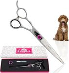 Kenchii Left Handed Dog Grooming Scissors | 7 Inch Shears | Straight Scissors for Dog Grooming | Love Collection Dog Shears | Pet Grooming Accessories | Pet Hair Trimming Scissor