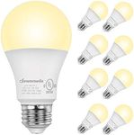 DEWENWILS 8-Pack Dimmable LED A19 Light Bulb, Soft White Light with Warm Glow, 800 Lumen, 2700K, 10W (60 Watt Equivalent), E26 Medium Screw Base, UL Listed