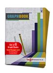 TARGET PUBLICATIONS Graph Books | A4 Size 56 Pages | Soft Cover | Numbered Pages and Ruled Margins | Graph Paper with 1 cm Squares | Pack of 6