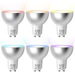 BENEXMART Zigbee GU10 Smart LED Bulb 5W RGBW Compatible with Tuya SmartThings App Alexa Echo Plus Google Home Voice Control (6 Pack)