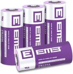 EEMB CR123A 3V Lithium Batteries 4 Pack 1700mAh 3 Volt 123 Battery with High Capacity for Flashlight Toys Alarm System Non-Rechargeable Battery