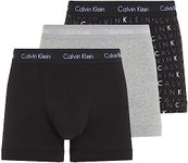 Calvin Klein Men's Trunk, Black/Grey Heather/Subdued Logo, L