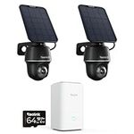Reolink Argus PT Ultra 2-Cam & Home Hub Kit—4K Security Camera Wireless Outdoor, Solar Powered, Color Night Vision, Dual-Band Wi-Fi, AI Detection, Offline Recording & Centralized Management