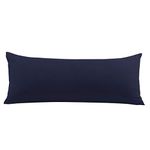 PiccoCasa Body Pillow Pillowcase with Zipper Closure, 1800 Series Brushed Microfiber Body Pillow Cover, Soft Long Pillow Cases for Body Pillows Navy Blue 50 x 120cm/ 4ft.