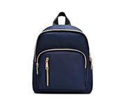 YANAIER Women Mini Backpack Purse Waterproof Nylon Anti-Theft Lightweight School Bags Casual Backpack for Ladies Girls Navy