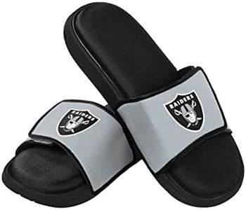 FOCO Men's NFL Team Logo Sport Shower Slipper Foam Slide Flip Flop Sandals