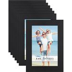 Icona Bay 4x6 (10x15 cm) Picture Frames (Black, 12 Pack), Sturdy Wood Composite Photo Frames 4 x 6, Sleek Design, Table Top or Wall Mount, Exclusives Collection