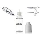 Babyliss Hair Clipper Oil Hair Clippers Oil Trimmer Oil Fluid Barbers Barber Shop Hair Dressers Stylist Cutters Scissors Blades Lubricant Lubrication Sharpening Oil Beard Nose Tash Moustache Moustash Hair Grooming Crew Cut Afro Cut For Babilis Babylis Babeliss Babyliss Hair Trimmers Cutting Cutters