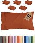 King Pillow Cases Set of 10 - Ultra Soft Hotel Quality Pillowcase Covers - Comfy & Wrinkle Free - Shrink, Stain & Fade Resistant - Soft, Machine Washable Pillow Protectors - 10 Piece Set - Terracotta
