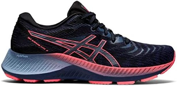 ASICS Women's Gel-Kayano Lite 2 Running Shoes, 10, Thunder Blue/Blazing Coral