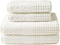 Organic Cotton Bath Towels - Luxury 2 Pack Jacquard Towel Set by Texere (Tulip, 2-Pack) Unique Ideas for Anniversary HC2202-TLP-2