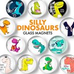 Fridge Magnets – Glass Decorative Magnets for Fridge – Succulent Refrigerator Magnets for Whiteboard, Kitchen and Office – Funny Inspirational Locker Magnets for Boys and Girls