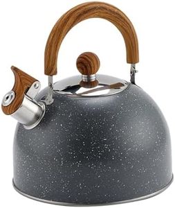 Whistling Tea Kettle for Stove Top, 85 OZ/2.5 L Stainless Steel Stove Gas Induction Teapot with Wood Grain Handle, Suitable for Gas, Electric, Electromagnetic and Ceramic Stoves Tea Pot