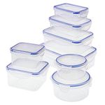 Food Storage Containers with Lids Airtight, Plastic Food Container Set, SIKITUT Airtight Storage Containers(8 Pack) for Home, Kitchen, Leak Proof, BPA-Free