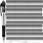 Fainne 200 Pack Retractable Ballpoint Pen 1.0 mm Medium Point Click Pen Refillable Smooth Writing Pens With Grip Work Pen Ball Point Ink Pen for Journal Writing Office School Supplies (Black Ink)