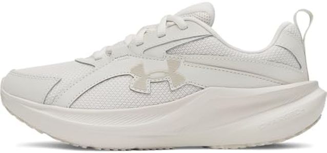 Under Armour Women's Charged Assert 11, (110) Summit White/Summit White/Khaki Base, 11, US