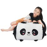 Yoweenton Panda Stuffed Animal Bean Bag Chair Cover Toy Storage Large Size 24x24 Inch Velvet Extra Soft Plush Organization for Kids Toys Blankets Towels Clothes Household Supplies