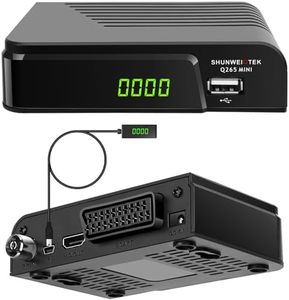 SHUNWEIQTEK Invisibile DVB-T2 Decoder Digitale Terrestre 2024, Supporto USB PVR Registrazione Lettore Multimediale H265 HEVC Main 10Bit 1080P, Ricevitore Digitale Terrestre Scart Telecomando 2in1