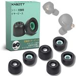 KASOTT KST-SNY-EM0001 Eartips Series Earbud Caps, Urethane Memory Foam Earphone Cover, Reduces Size, Improves Sound Quality, Sound Insulation, Anti-Slip, Soft, Ear Wax Guard, Fit, Fall Prevention, Air Pods, Professional Use, Replacement (Size 3 Pairs)