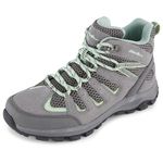 Eddie Bauer Womens Astoria Hiking Boot, Light Grey/Aqua, 4 UK