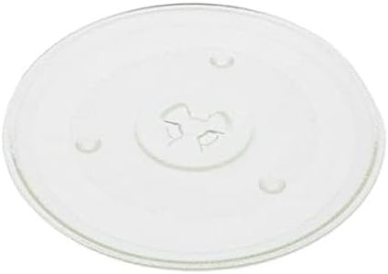 UTIZ 315mm | 12.4'' Inch Universal Microwave Turntable Glass Replacement Plate Tray with 3 Fixers Strong Durable Scratch-Resistant