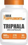 BulkSupplements.com Triphala Capsules - Triphala Supplement - Ayurvedic Supplement - Amla, Bibhitaki, and Harataki - 960 mg Dosage - 90 Day Supply (270 Veg Capsules)