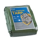 GUARD SHIELD Tarps Heavy Duty Waterproof 12x20 Feet Green Tarp Cover Outdoor Thick UV Resistant Tarpaulin with Grommets 10mil