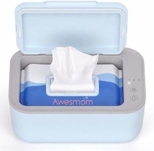 Awesmom Wipe Warmer for Babies, Adult, Adjustable Temperature, Silent Heating, Large Wipe Holder with Constant Warmth –Blue