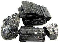 Gem Stone Factory Black Tourmaline Rough Stone, 1Kg