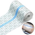 Transparent Second Skin Tattoo Bandage, 4 Inch x 10.9 Yard - Stretch Waterproof Adhesive Bandage Wrap, Transparent Film Dressing for Swimming Shower