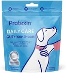 Protexin Daily Care Gut+ Skin & Coat, 60 postbiotic Dog Supplement Chews – Salmon and Sweet Potato Flavored