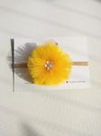 TinyShiny_PomPom Bow with Baby soft headband (Yellow)