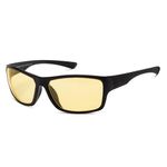 Vincent Chase By Lenskart | Black Yellow Full Rim Square | NIGHT DRIVING GLASSES | Branded Latest and Stylish Sunglasses | 100% UV Protected | For Men & Women | Medium | VC S16800