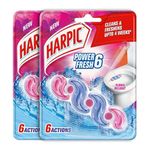 Harpic Floral Delight - 35 g Pack of 2 Power Fresh 6 Toilet Cleaner Rim Block | Toilet flush cleaner blocks