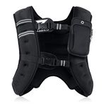 ZELUS Weighted Vest for Strength Training, 11kg Exercise Equipment for Home Gym, Iron Sand Weight Vest with Armband Holder for Men Women Fitness Workout Cardio More, One Size