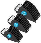 Yinke for Wahl Clipper Guards Set 10 12 16, Hair Clipper Guards for Wahl Senior Clippers with Metal Clip, 3 Cutting Lengths 2 inch/1.5 inch/1.25 inch, Fits Most Cordless/Cord Wahl Clippers (Black)