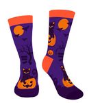 AGRIMONY Funny Halloween Socks for Men Women Teen Boys- Pumpkin Cat Fun Novelty Cute Crazy Funky Dress Crew Cool Socks - Halloween Gifts Stockings Costumes Gifts for Cat Lovers