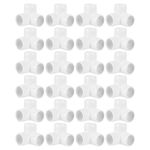 Wiikon Heavy Duty 1/2 Inch 3 Way UPVC Pipe Tee Corner Fittings, Furniture Grade for Building UPVC Furniture, Greenhouse, Shed, Pipe Fittings, Tent Connection Pipe (Pack of 10 Pieces)